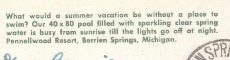 Pennellwood Resort - Vintage Postcard (newer photo)